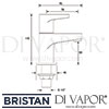 Bristan QUEST Basin Taps 4 Litre Flow Limit Dimensions